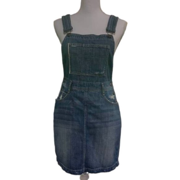 JOE'S Denim Skirtall Overall Mini Skirt Collector's Edition SELVEDGE Den… - Picture 2 of 16